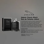 Jaguar Classic Black EDT 100ml premium fragrance information and features | Perfume Souq Qatar