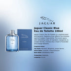 Jaguar Classic Blue Eau de Toilette 100ml premium fragrance information and features | Perfume Souq Qatar