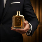 Man holding Jaguar Classic Gold perfume bottle | Perfume Souq Qatar
