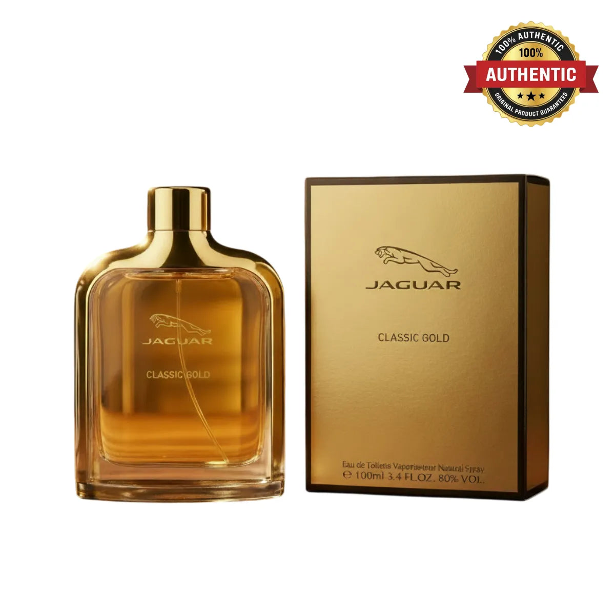Authentic Jaguar Classic Gold Eau de Toilette 100ml with box | Perfume Souq Qatar