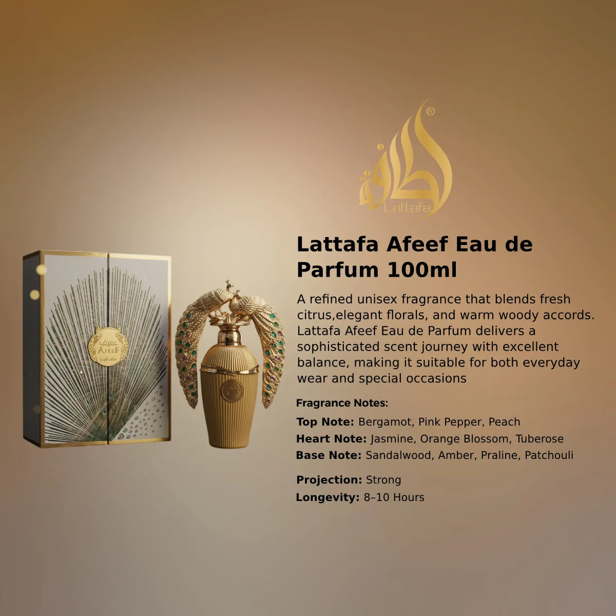 Lattafa Afeef Eau de Parfum premium fragrance information | Perfume Souq Qatar