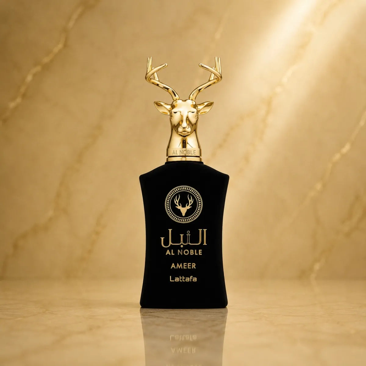 Discover Lattafa Al Noble Ameer EDP 100 ml, a premium unisex fragrance with warm woody and oriental notes Perfumesouq Qatar