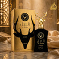 Lattafa Al Noble Ameer EDP 100 ml premium fragrance bottle with luxurious black and gold design best price in online Perfumesouq Qatar