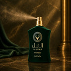 Lattafa Al Noble Safeer EDP 100 ml unisex perfume with woody, spicy and aromatic notes in a premium green bottle Perfumesouq Qatar
