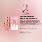 Lattafa Yara Elixir Eau de Parfum 100 ml  rich vanilla fruity scent from Perfumesouq Qatar