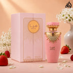 Buy Lattafa Haya Eau De Parfum 100ml For Women online in Qatar for best price, elegant floral fruity fragrance from Perfumesouq Qatar.