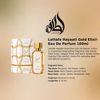 Lattafa Hayaati Gold Elixir EDP 100ml luxury fragrance at best price in Qatar, authentic and genuine product - Perfumesouq Qatar