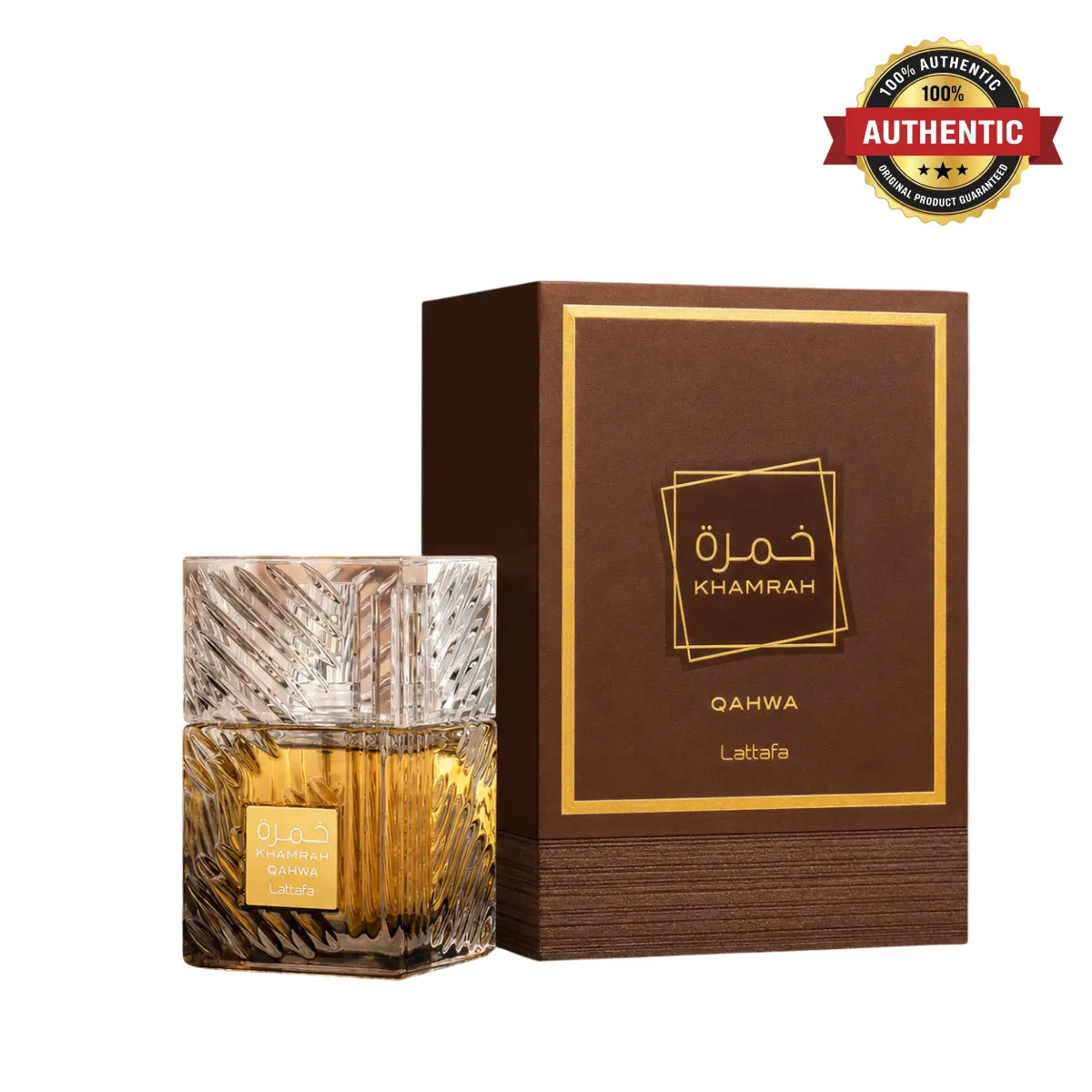 Lattafa Khamrah Qahwa Eau De Parfum 100ml online in Qatar at best price, premium coffee vanilla scent - perfumesouq Qatar