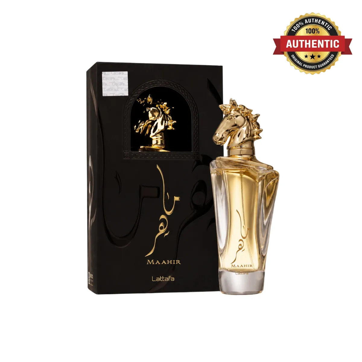 Lattafa Maahir Eau De Parfum 100ml online in Qatar at best price, premium floral woody musk scent - Perfumesouq Qatar