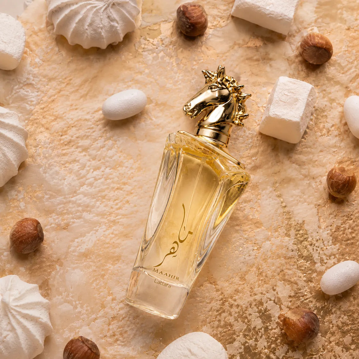 Lattafa Maahir Eau De Parfum 100ml for best price in Qatar, fresh floral woody fragrance with lasting scent - Perfumesouq Qatar