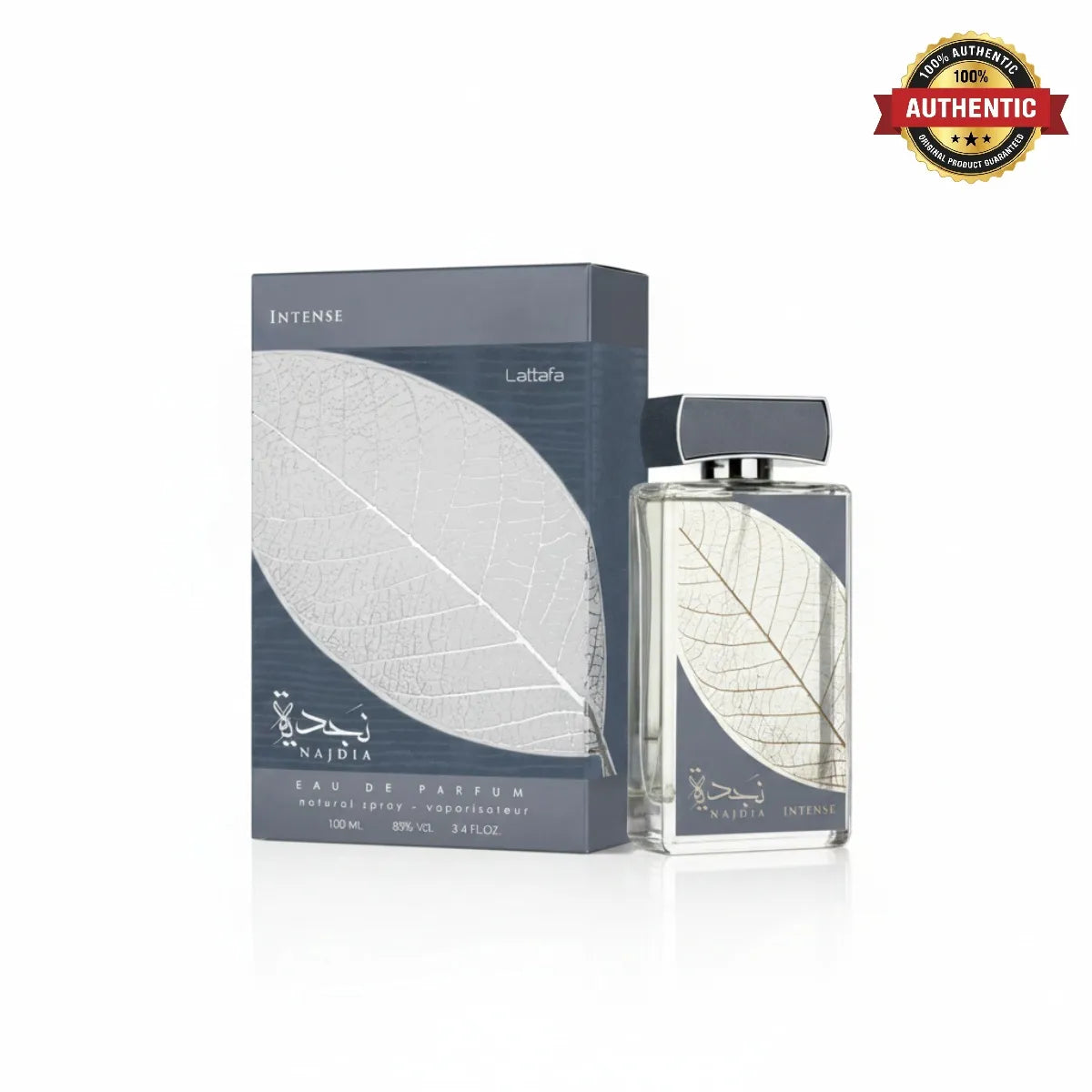 Lattafa Najdia Intense EDP 100 ml presented in a sophisticated bottle with bold fresh aromatic character Perfumesouq Qatar