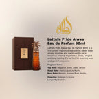 Lattafa Pride Ajwaa EDP 90ml fragrance bottle highlighting its premium craftsmanship and appeal best price in online Perfumesouq Qatar