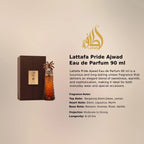 Lattafa Pride Ajwad EDP 90 ml fragrance bottle highlighting its premium craftsmanship and appeal best price in online Perfumesouq Qatar
