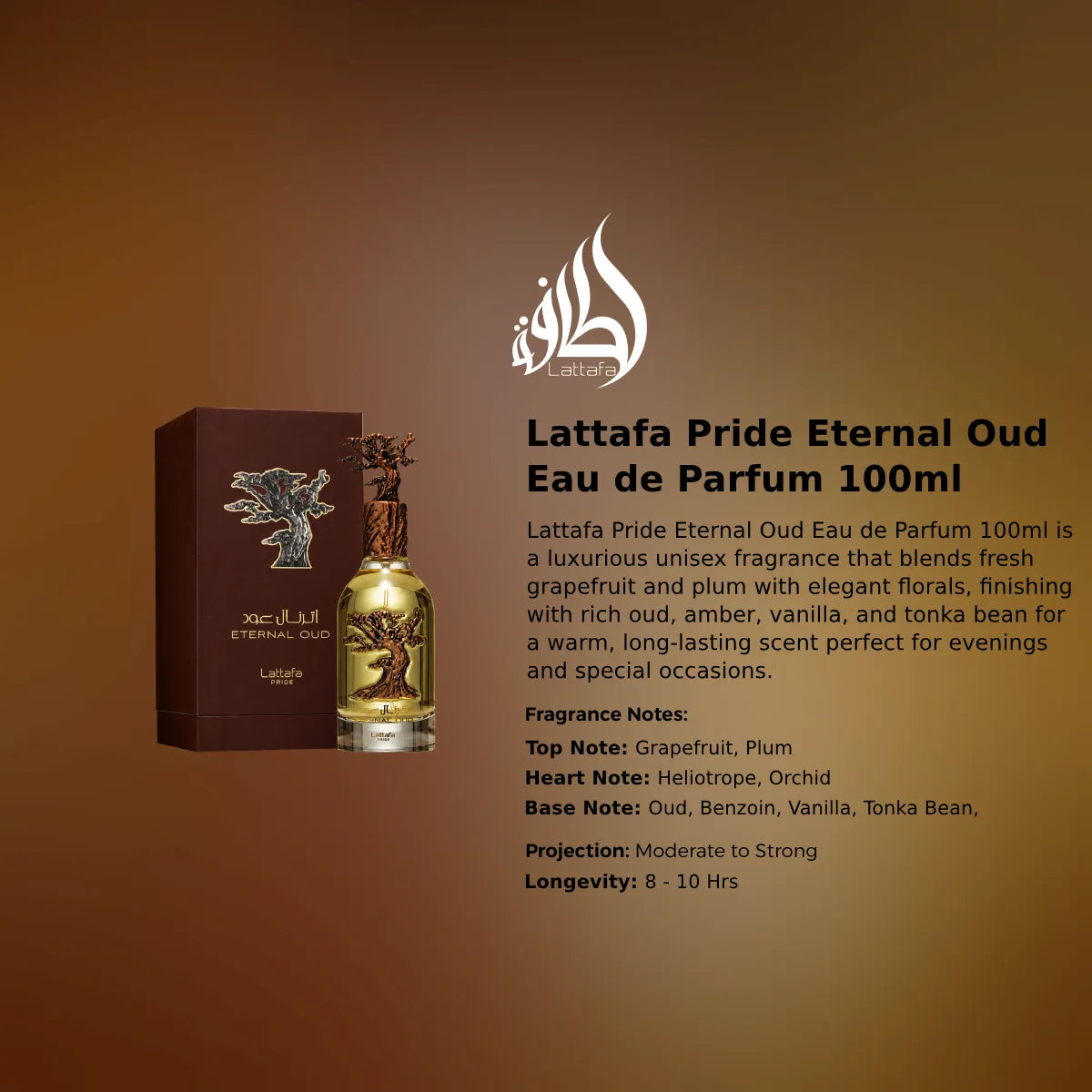 Lattafa Pride Eternal Oud EDP 100ml luxury fragrance at best price in Qatar, authentic and genuine product - perfumesouq Qatar
