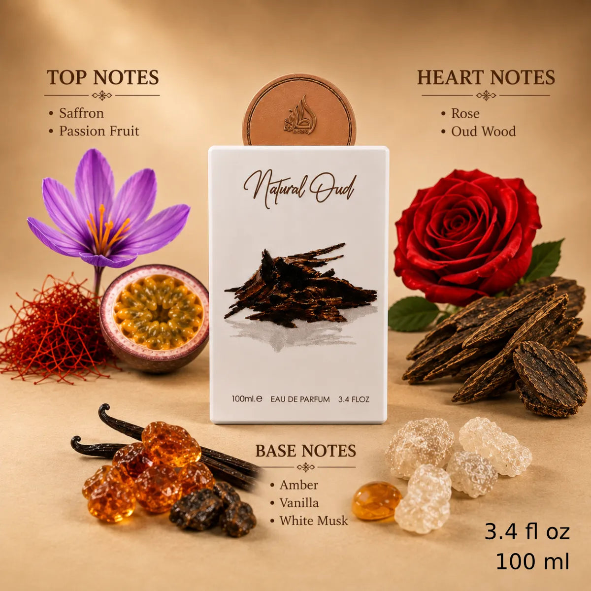 Authentic Lattafa Pride Natural Oud Eau De Parfum 100ml for best price with fast delivery - perfumesouq Qatar