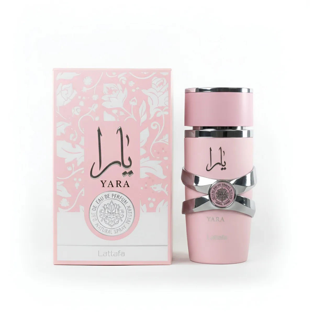 Lattafa Yara Pink EDP for Women with soft fruity-floral sweetness and creamy vanilla finish from Perfumesouq Qatar