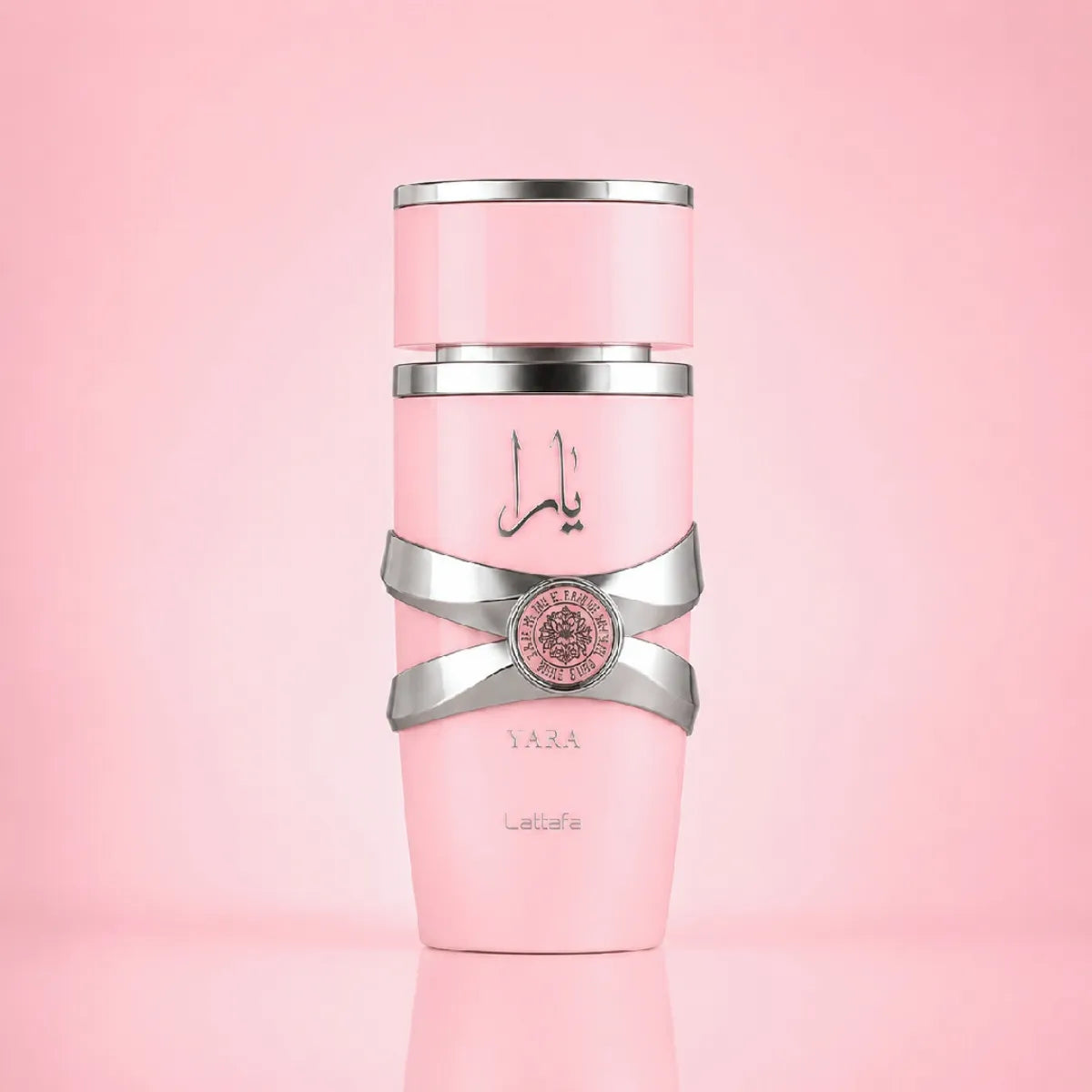 Lattafa Yara Pink perfume spray with elegant mist highlighting sweet and creamy fragrance from Perfumesouq Qatar