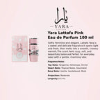 Lattafa Yara Pink EDP featuring juicy berry notes and delicate floral heart from Perfumesouq Qatar