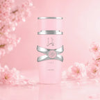 Lattafa Yara Pink perfume spray with elegant mist highlighting sweet and creamy fragrance from PerfumeSouq Qatar