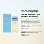 Light Blue Eau de Toilette 100ML by Dolce & Gabbana featuring a fresh and sophisticated fragrance design in  Perfumesouq Qatar