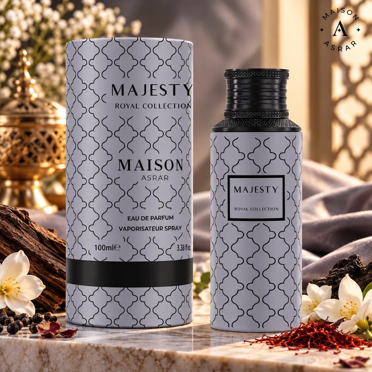 Buy Maison Asrar Majesty Eau De Parfum 100ml from Perfumesouq, Doha, Qatar.

