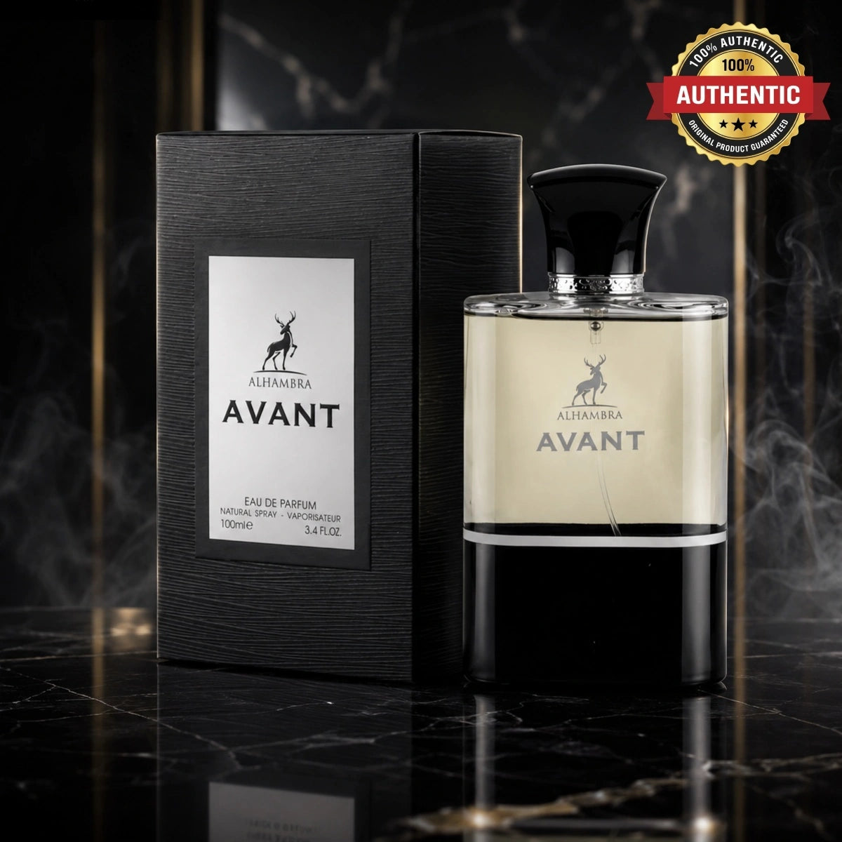 Buy Maison Alhambra Avant Eau de Parfum 100 ml online with premium masculine fragrance from Perfumesouq Qatar