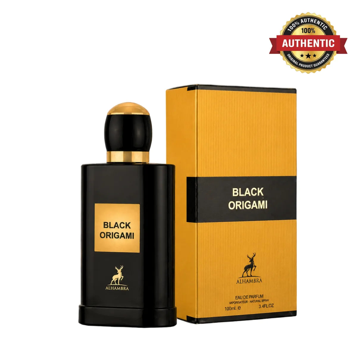 Maison Alhambra Black Origami Eau De Parfum 100ml online in Qatar at best price, premium spicy woody scent - perfumesouq Qatar