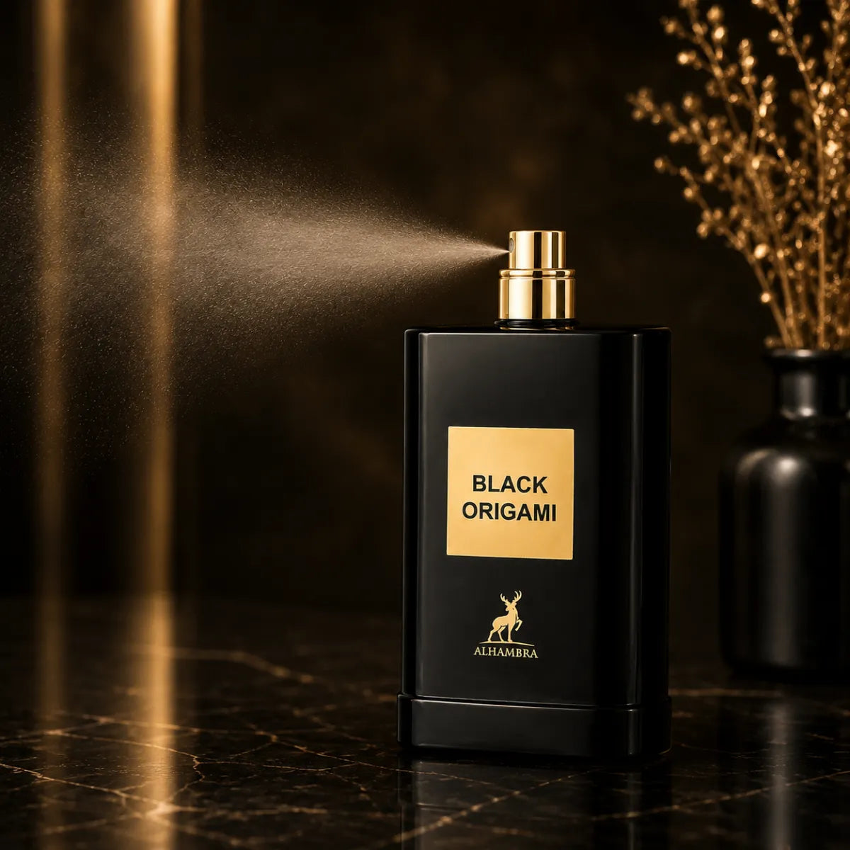 Original Maison Alhambra Black Origami Eau De Parfum 100ml authentic luxury fragrance at best price in Qatar - perfumesouq Qatar