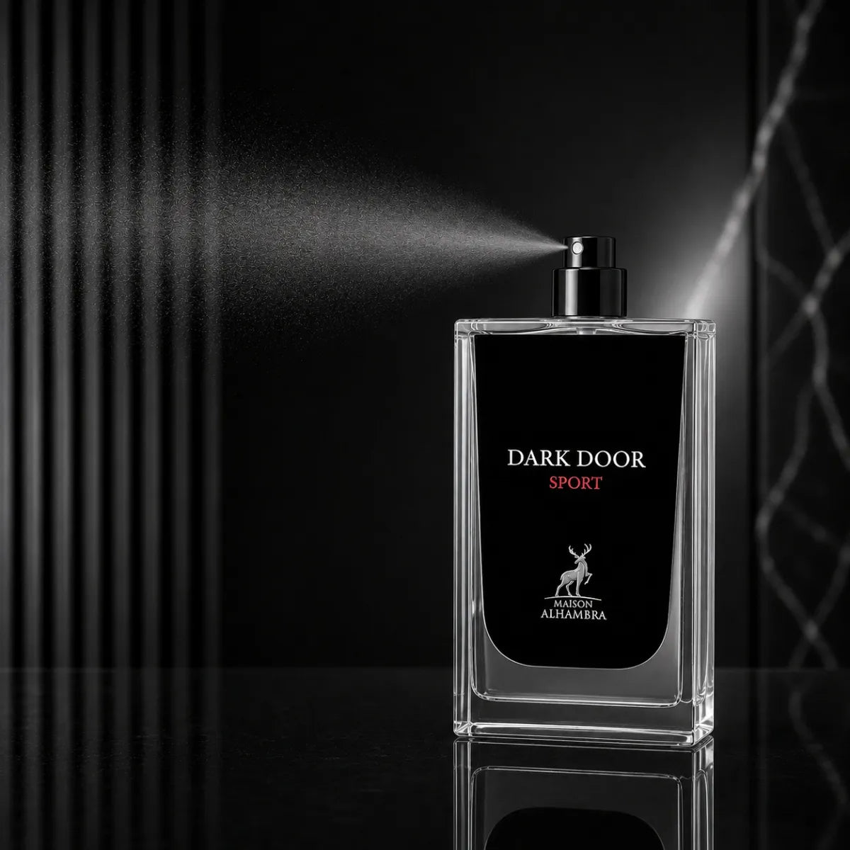 Maison Alhambra Dark Door Sport EDP 100 ml is designed for men who prefer a light yet elegant fragrance Perfumesouq Qatar