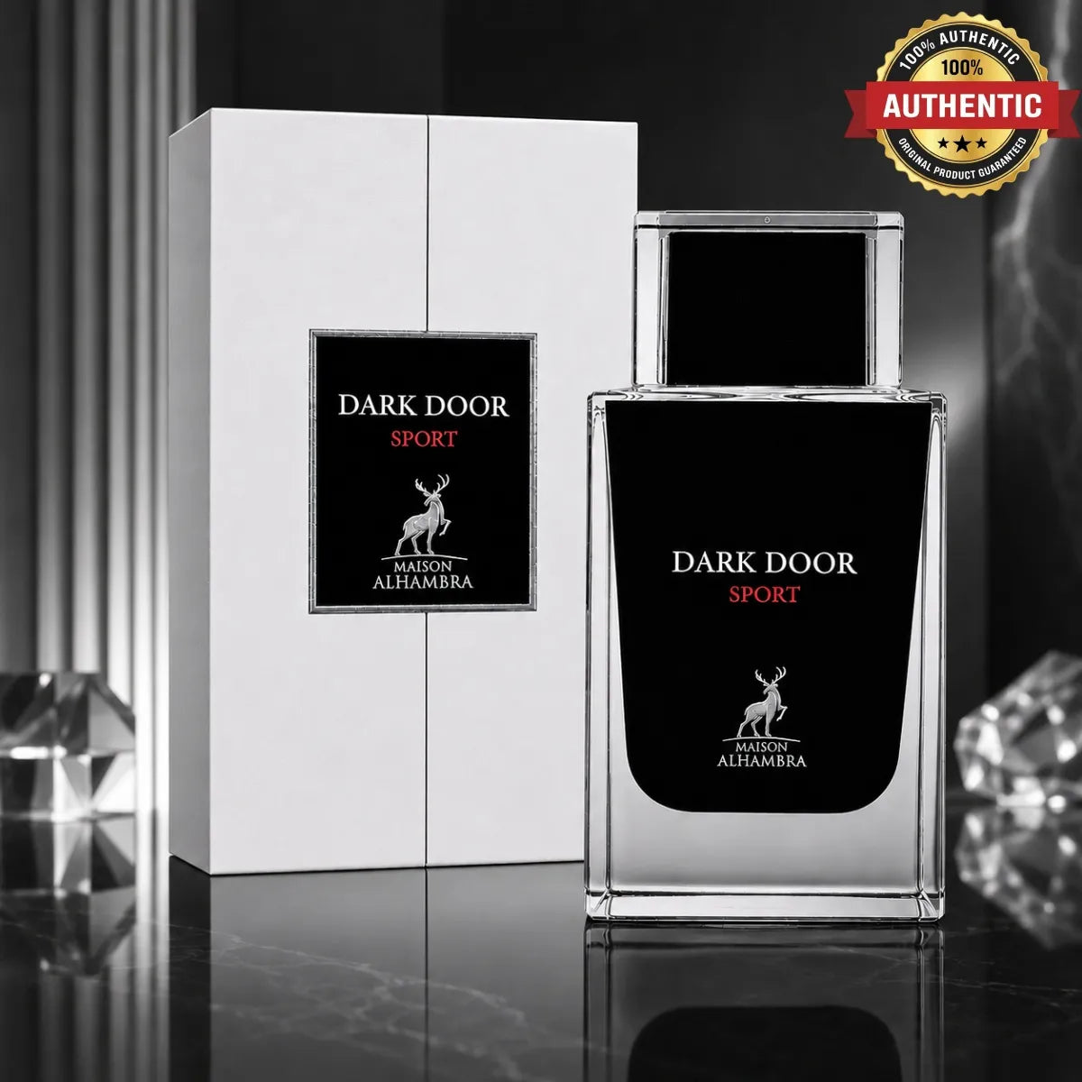 Maison Alhambra Dark Door Sport Eau de Parfum 100 ml best price online luxury fragrance from  Perfumesouq Qatar