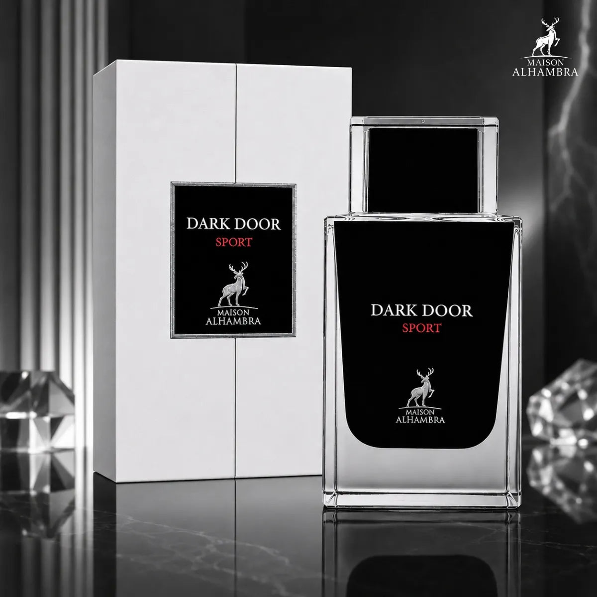 Buy Maison Alhambra Dark Door Sport Eau de Parfum 100 ml best price online luxury fragrance from  Perfumesouq Qatar