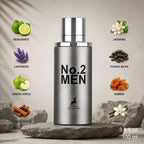 Maison Alhambra No.2 Men EDP 100 ml luxury perfume for men with citrus bergamot opening and warm amber woody base from Perfumesouq Qatar