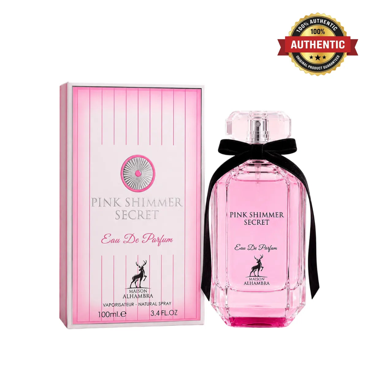Maison Alhambra Pink Shimmer Secret Eau De Parfum 100ml online in Qatar at best price, premium floral sweet scent - perfumesouq Qatar