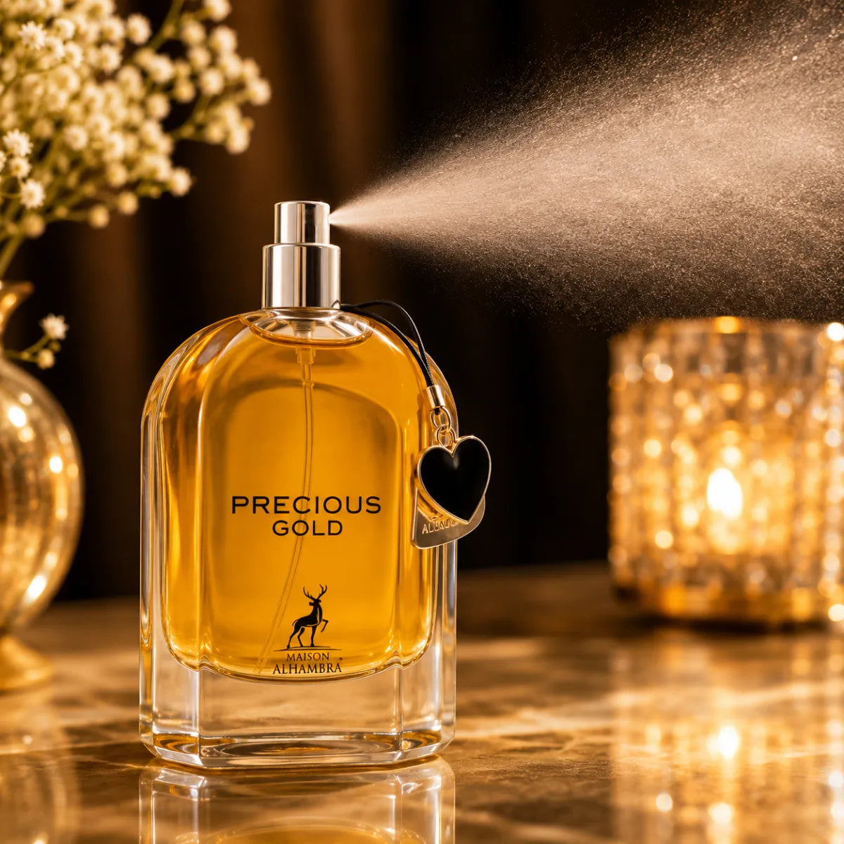 Original Maison Alhambra Precious Gold Eau De Parfum 80ml authentic luxury fragrance at best price in Qatar - perfumesouq Qatar