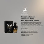 Maison Alhambra Victorioso Nero EDP 100ml luxury fragrance at best price in Qatar, authentic and genuine product - perfumesouq Qatar
