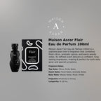 Maison Asrar Flair EDP 100ml luxury fragrance at best price in Qatar, authentic and genuine product - perfumesouq Qatar