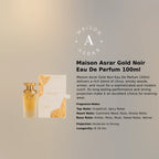 Maison Asrar Gold Noir EDP 100ml luxury fragrance at best price in Qatar, authentic and genuine product - perfumesouq Qatar