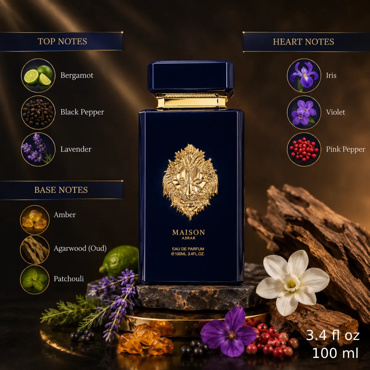 Authentic Maison Asrar Hunter Eau De Parfum 100ml for best price with fast delivery - perfumesouq Qatar