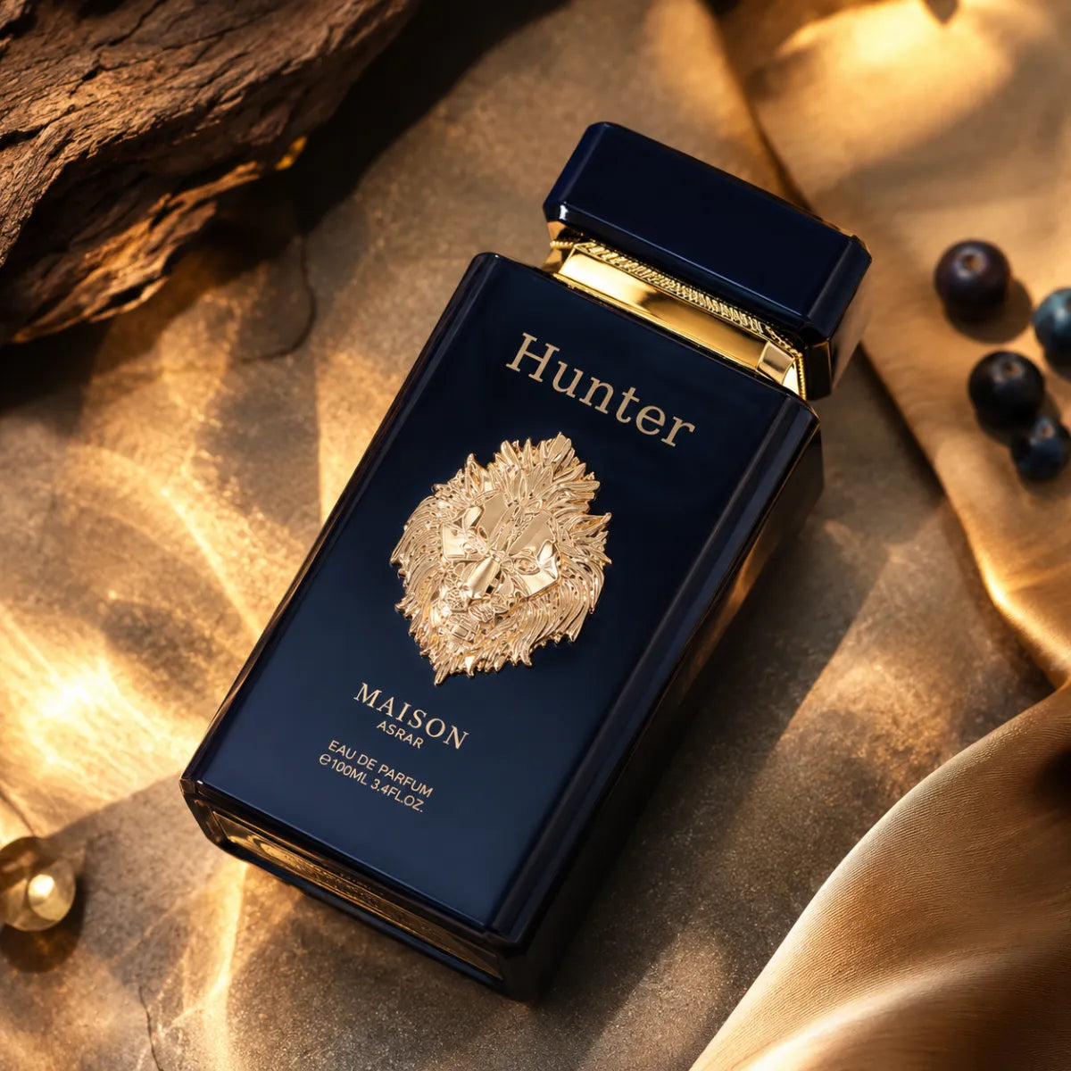 Maison Asrar Hunter Eau De Parfum 100ml for best price in Qatar, fresh woody fragrance with long-lasting scent - perfumesouq Qatar