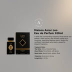Maison Asrar Leo EDP 100ml luxury fragrance at best price in Qatar, authentic and genuine product - perfumesouq Qatar