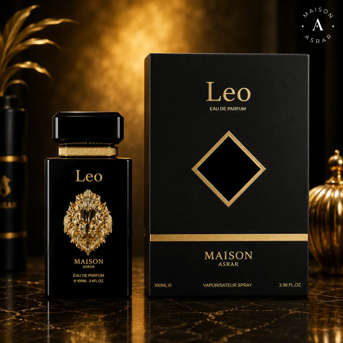 Buy Maison Asrar Leo Eau De Parfum 100ml online in Qatar for best price, luxury woody aromatic fragrance - perfumesouq Qatar
