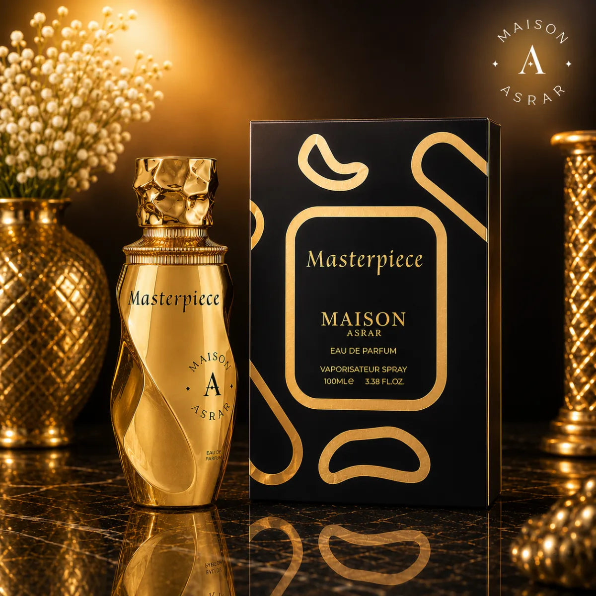 Buy Maison Asrar Masterpiece Eau De Parfum 100ml online in Qatar for best price, luxury oriental fragrance - perfumesouq Qatar