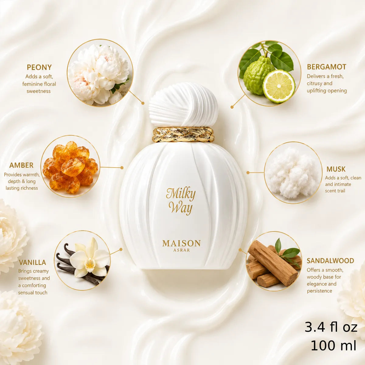 Authentic Maison Asrar Milky Way Eau De Parfum 100ml for best price with fast delivery - perfumesouq Qatar