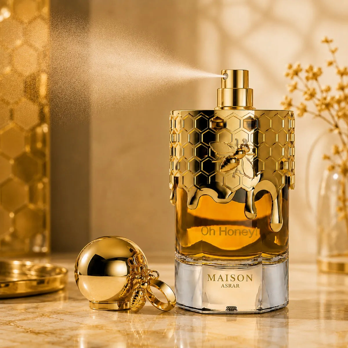 Maison Asrar Oh Honey EDP 100 ml fruity sweet gourmand honey vanilla floral smooth scent Perfumesouq Qatar