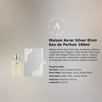 Maison Asrar Silver Elixer EDP 100ml luxury fragrance at best price in Qatar, authentic and genuine product - perfumesouq Qatar