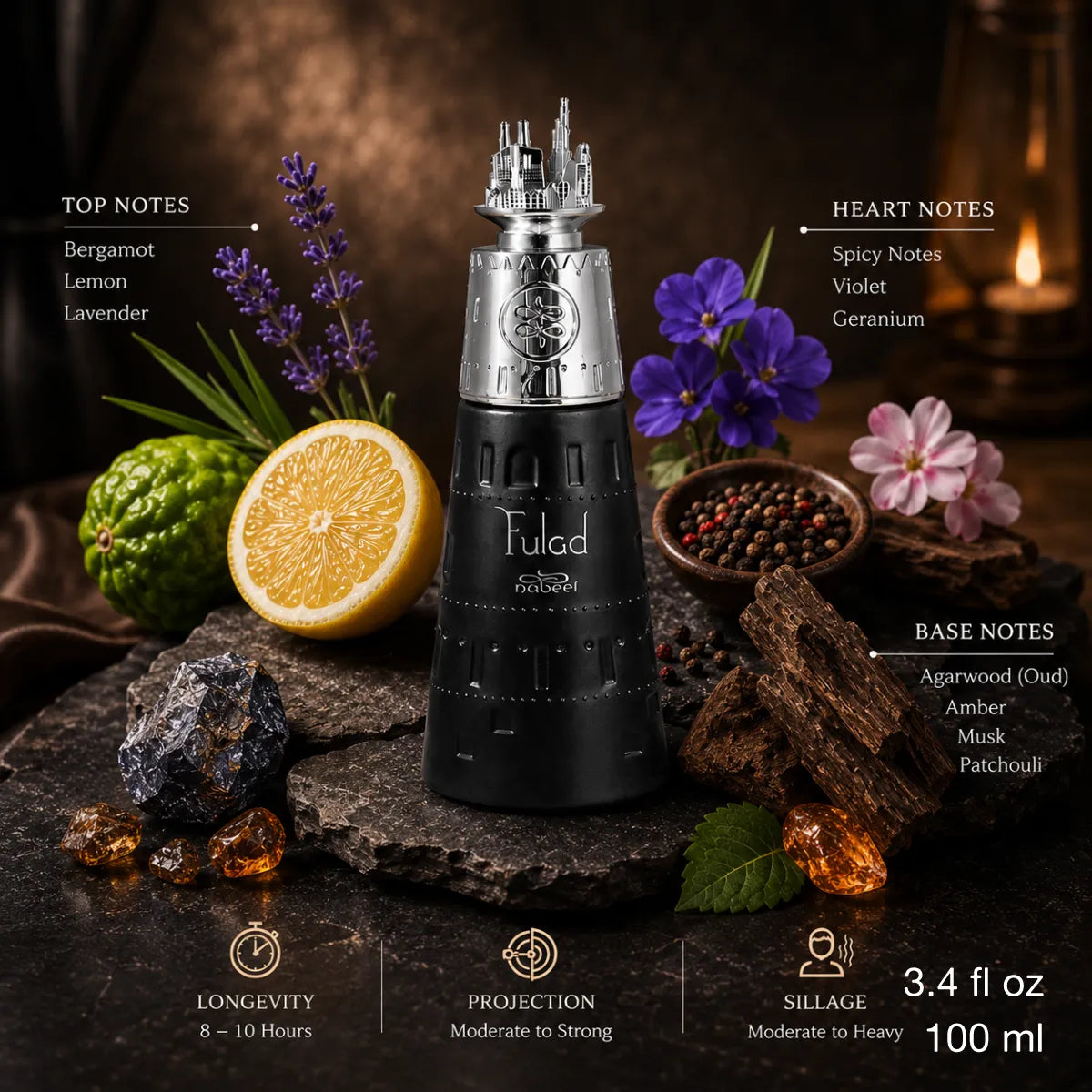 Authentic Nabeel Fulad Eau De Parfum 100ml for best price with fast delivery - perfumesouq Qatar