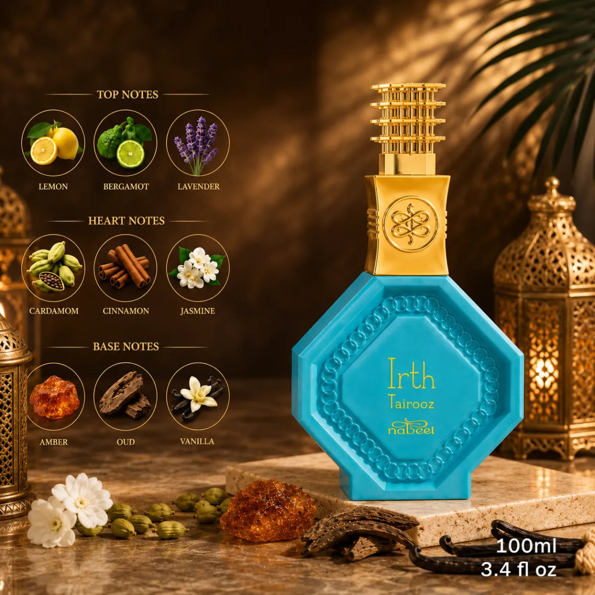 Authentic Nabeel Irth Fairooz Eau De Parfum 100ml for best price with fast delivery - perfumesouq Qatar