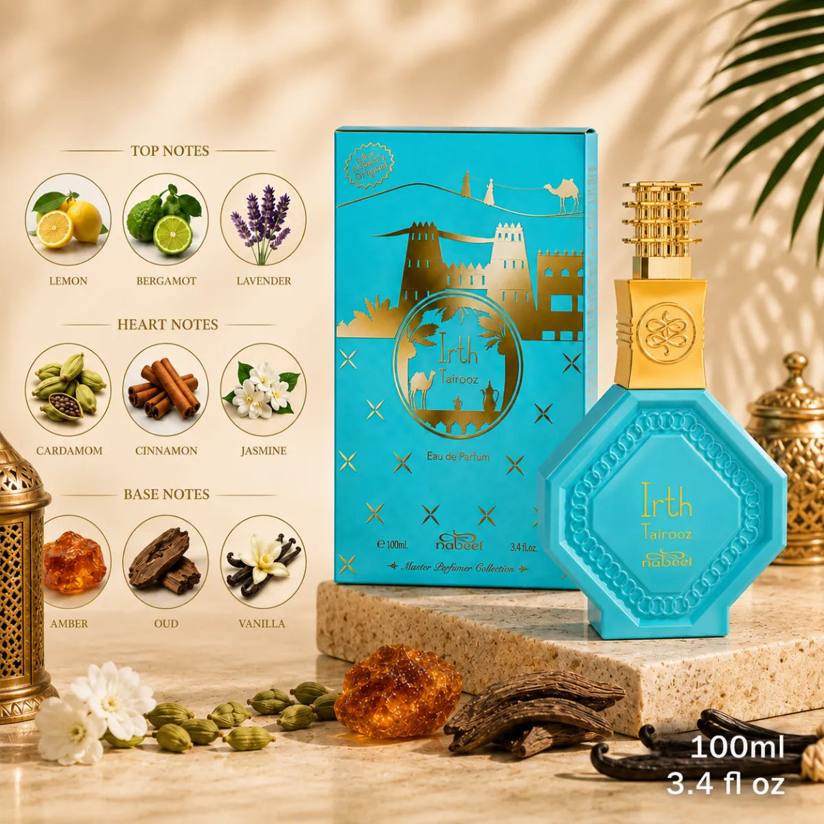 Authentic Nabeel Irth Fairooz Eau De Parfum 100ml for best price with fast delivery - perfumesouq Qatar
