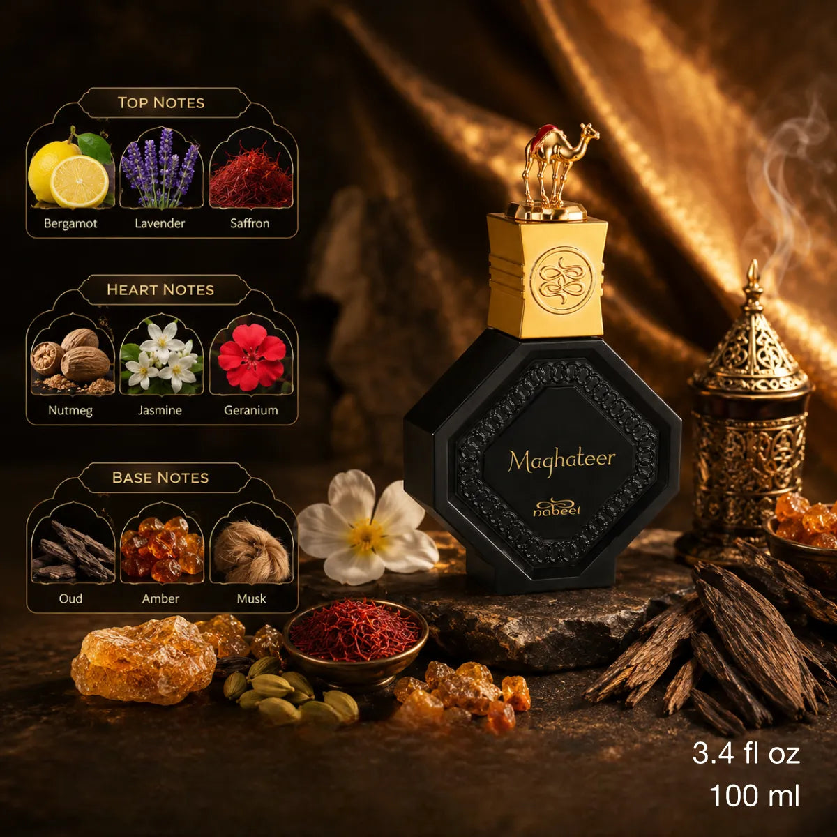 Authentic Nabeel Maghateer Eau De Parfum 100ml for best price with fast delivery - perfumesouq Qatar