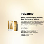 Paco Rabanne One Million EDT 100ml luxury fragrance at best price in Qatar, authentic and genuine product - perfumesouq Qatar
